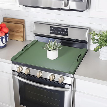GASHELL Noodle Board Stove Cover with Handles, Multiple Stove Top Cover Board for Electric/Gas Stove Top(Forest Green)