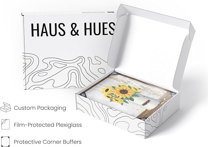 HAUS AND HUES Flower Wall Decor - Set of 4 Floral Art Prints, Framed Flower Paintings, Botanical Wall Art, Vintage Floral Pictures, Nature-Inspired Decor (Framed Walnut, 8x10)