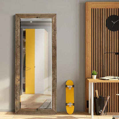 Barnwood Wood Full Length Mirror - Distressed Tonal Walnut (AR2-L05S)