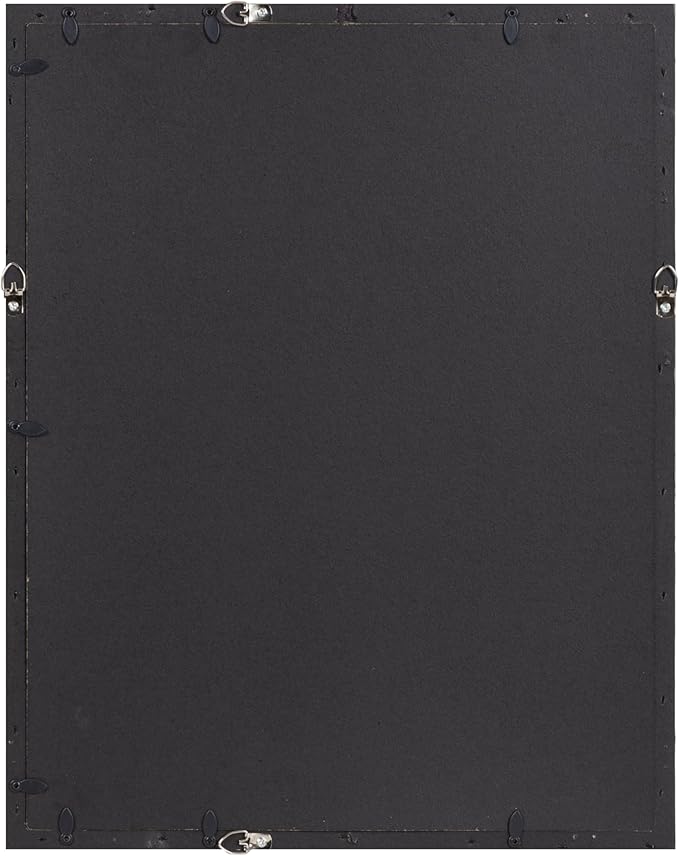 Kate and Laurel Adlynn Rectangle Picture Frame Set of 3; 14 x 18 matted to 11 x 14; Black; Modern Three-Piece Frame Set for Gallery Wall Frame Set in Living Room Wall Decor