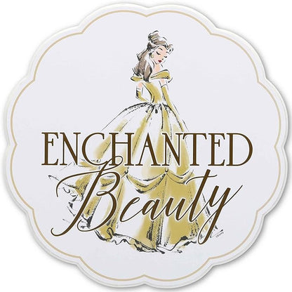 Open Road Brands Disney Princess Belle Enchanted Beauty Wood Wall Decor - Elegant Beauty and the Beast Wall Art for Home or Office