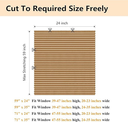 Window Blinds Cordless No Drill Cut to Size Clip On Stick On Self Adhesive Temporary Blinds Pleated Paper Blinds for Windows Doors Shades for Home Nursery Bedroom Kitchen Bathroom
