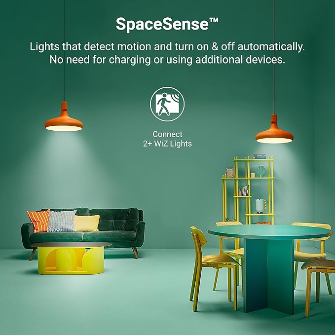 HALO 6 in Dual Zone Smart Wi-Fi Canless LED Ceiling Light Fixture 4-Pack Connected by WiZ Pro, Dimmable, Full Color, SpaceSense Motion Detection - RLWZDZC6-4PK