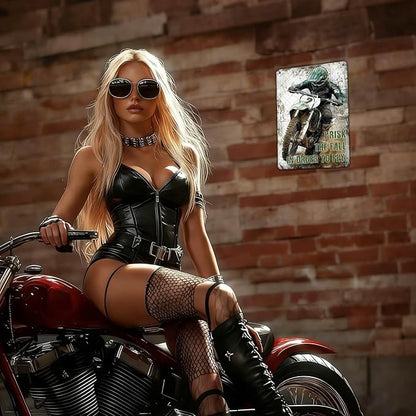Motorcycles Metal Sign It's Not About Being Better Than Someone Else Tin Poster Motorcycles Lover Art Wall Decor Home Garage Man Cave Bath Kitchen Yard Sign Decor 12x8 Inch
