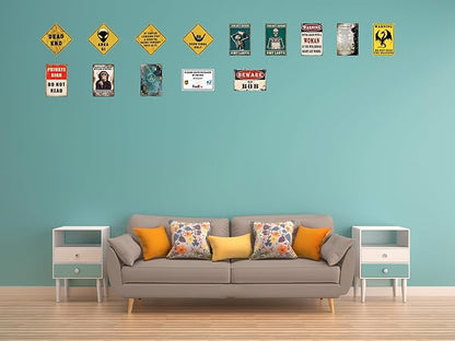 Monkey Decor Start with Funny Poster Sarcastic Metal Vintage Aluminum Sign Retro Wall Decor Plaque for Club Living Room Garage Porch Farmhouse 8x12 in