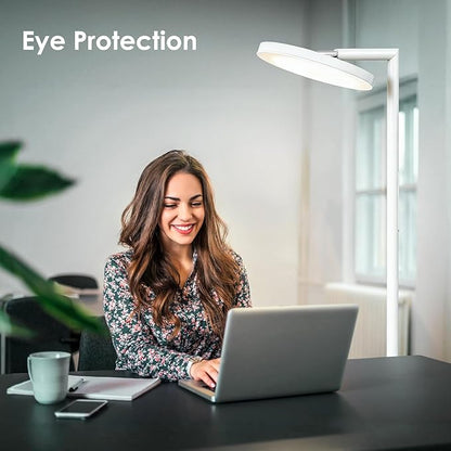 Floor Lamps for Living Room, 32W 3000LM Super Bright LED Torchiere Floor Lamp with Remote & Touch Control, 69" Standing Lamp with 350°Rotating Head, Modern Dimmable Floor Lamp for Bedroom Office