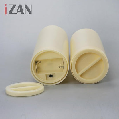 iZAN 1 Pack Waterproof Outdoor Flameless Candle with Timer 3” x 8” Battery Operated Electric LED Pillar Candle for Gift Home Décor Party Wedding Supplies Garden Halloween Christmas Decoration