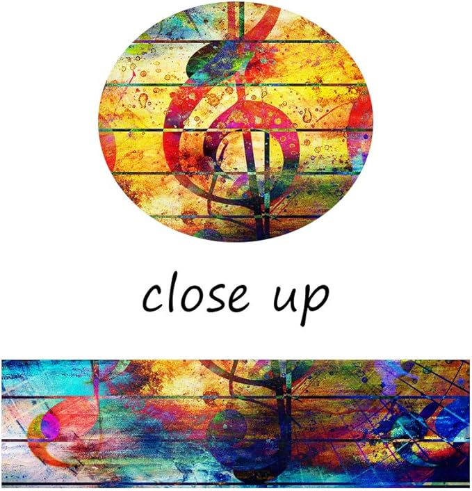 Yatsen Bridge - Street Art Style Wall Art Colorful Graffiti Melody Violin Note Picture Print Frame Modern Wall Decor Artwork for Music Room KTV Karaoke Music Painting Ready to Hang - 44x28 inch