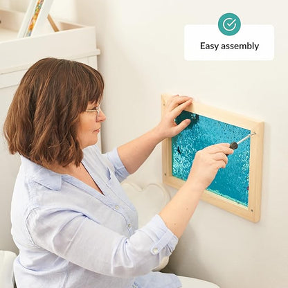 ODOXIA Sequin Wall Panel for Kids | Interactive Sensory Wall Panel & Flip Fabric Board | Reversible Sequin Sensory Wall Decor for Play & Learning | Sensory Room Equipment & Autism Toys