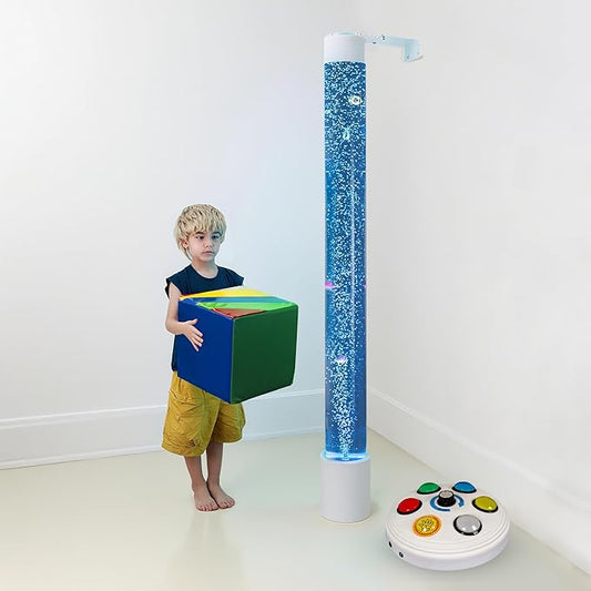 Bubble Tube Floor Lamp – Works with Various Controllers, Color-Changing Aquarium Mood Light for Visual Stimulation & Relaxation in Home, Sensory Rooms & Therapy Clinics (6FT Bubble Lamp)