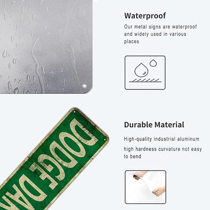 Vintage Signs Dodge Dart Ave Sign Street Sign Retro Metal Sign for Home Bar Coffee Garden Indoor Ourdoor Decor,Aluminium 4x16 Inch