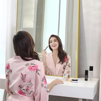 COFENY 36x48inch Bathroom Mirror, Gold Rectangle Mirror with Thin Metal Frame, Large Rectangular Wall Mirrors for Bathroom, Living Room, Hair Salon, Big Farmhouse Mirror Hang Horizontal/Vertical