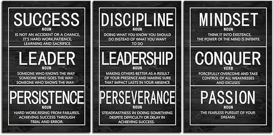 WYJZDZQ8 Motivational Poster Inspirational Canvas Wall Art Prints Artwork for Living Room Office Modern Home Decor Inspiring Painting Pictures Stretched and Framed Ready to Hang [48''Wx 24''H]