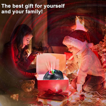 Star Projector, Northern Galaxy Aurora Lights Projector with 33 Light Effects Bluetooth Speaker & White Noise, Remote Control Night Light for Bedroom, Room Decor, Gift for Kids Adults (Jet Black)