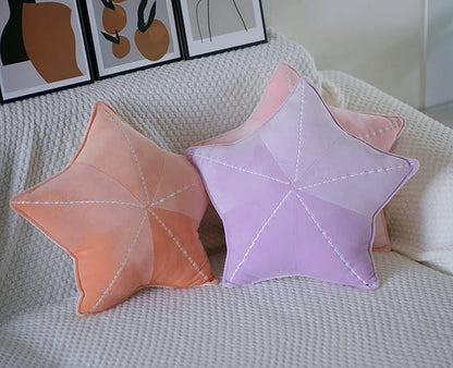 Starfish, Shell Plush Pillow, Car & Waist Cushion, Interesting Characteristic Chair Cushion (Star Purple, 19.6in)