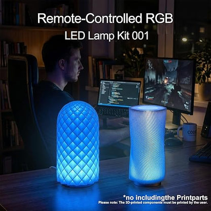 1PCS Remote Control RGB Light LED Lamp Kit 001,Power Failure Memory Function for Bambu Lab Multicolor Makerworld for Anycubic Makeronline 3D Printer Light DIY Hardware Model Parts USB