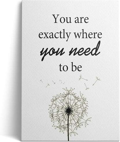 Motivational Wall Art Decor, Inspirational Sayings Canvas Print, Positive Affirmations Wall Decor Quotes Wall Poster for Office, Living Room Decor, Gallery-Wrapped Canvas Art Set Framed Ready to Hang