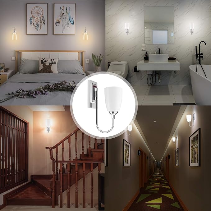 LUXSWAY 12 Colors Changing Wall Lamp, Dimmable Up/Down Wall Sconce,Over Bed Headboard Light for Bedroom Hallway Home Decor- 1Pack