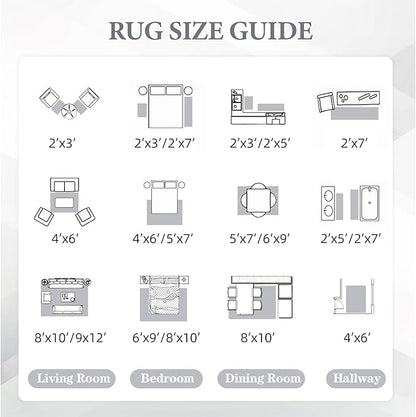 Area Rug for Living Room 9x12: Large Washable Boho Moroccan Rugs Geometric Neutral Rug, Non-Slip Foldable Morden Farmhouse Indoor Floor Carpet for Bedroom Dining Table Home (Moroccan Grey, 9'x12')