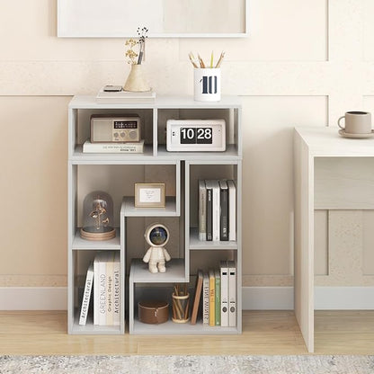 Giantex Free-Combination TV Stand for Bedroom - Entertainment Center for 50 55 60 65 Inch TV, 3-Piece Media Console Table with Storage Cubes, Deformable Open Storage Bookcase Shelf (White)