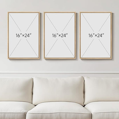 Framed Christian Wall Art Set of 3, Minimalist Neutral Beige Scripture Prints, Psalm 116:2 Modern Line Artwork for Living Room Bedroom Office Prayer Room, 16x24 Inch