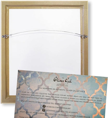 The Oliver Gal Artist Co. Fashion and Glam Modern Canvas Art - Bags, Bags, Bags- Orange, Wall Art for Living Room, Bedroom, and Bathroom, 36 in x 54, White and Brown Home Decor