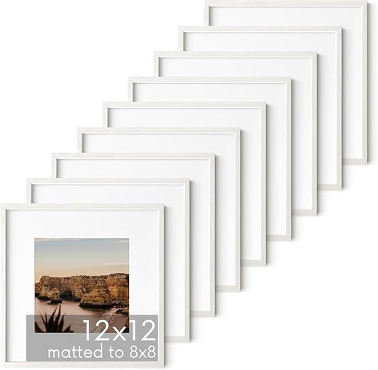 HAUS AND HUES White Square Frames Set of 9-12x12