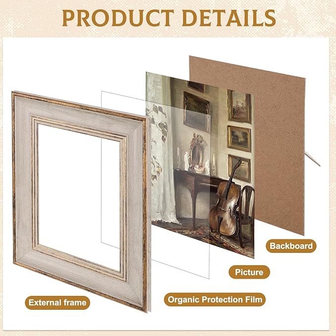 10 Pack Vintage Picture Frames for Wall or Tabletop Display Ornate Vintage Picture Frames Vintage Wall Art for Gallery Bedroom Living Room Antique Photo Frame for Wall Décor