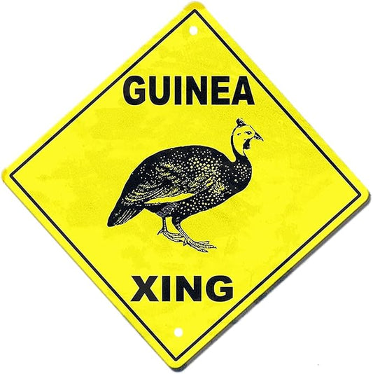 ELETINA Tin Poster Metal Sign Guinea Crossing Aluminum Novelty 12 in X 12 in Wall Plaque Retro Vintage Signs
