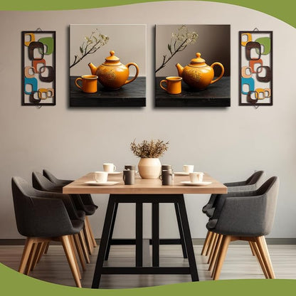 CroBlissful 2 Pcs Mid Century Wall Art Mid Century Modern Decor Elegance Wall Accents Wood Abstract Decor Geometric Panels for Interior Panel Wood Art for Home Living Room