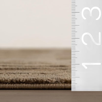 Nuloom Kailani Abstract 9' x 12' Machine Washable Area Rug for Living Room Bedroom Dining Room, Sand