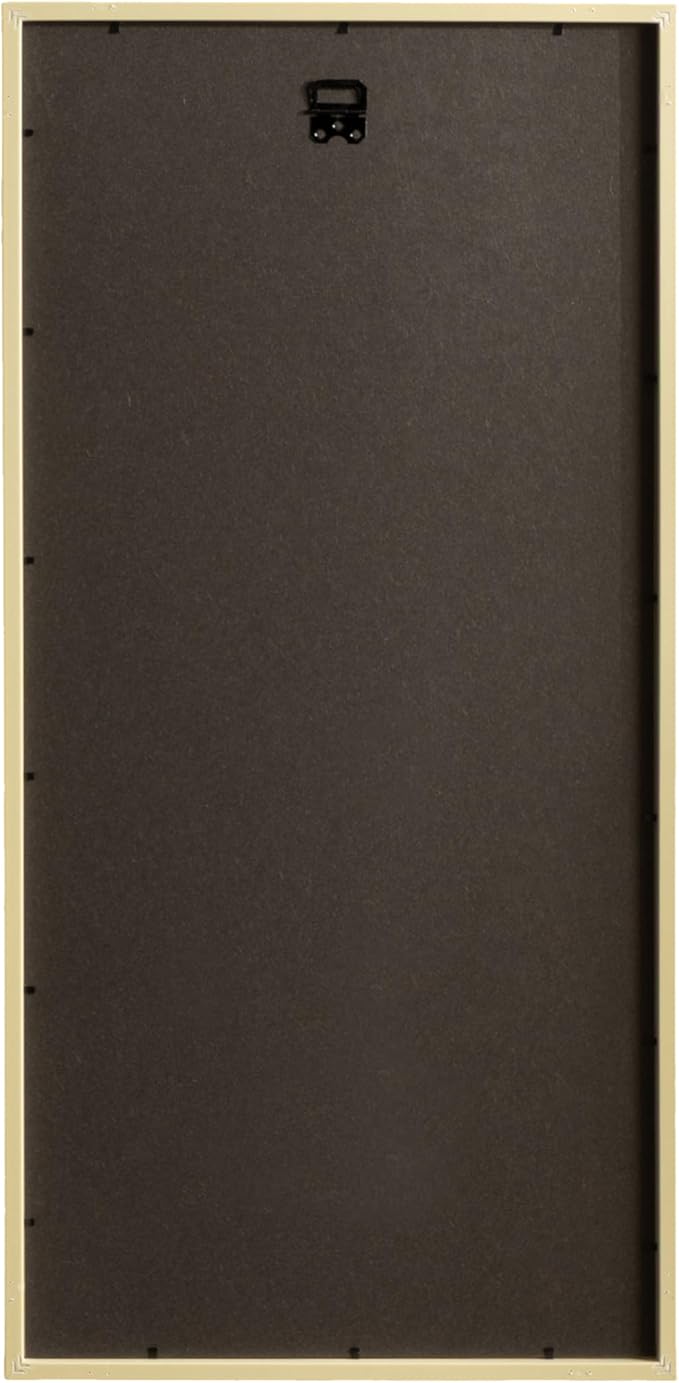 Kate and Laurel Gallery Rectangular Panel Picture Frame Set of 2, 14 x 30 matted to 8 x 10, Brown, Modern Tall Two-Piece Photo Frame Set for Gallery Wall Decor in Living Room Wall Display