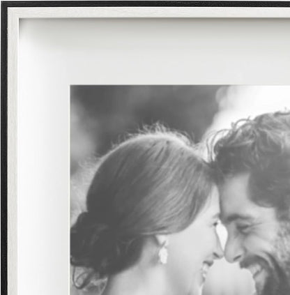 Kate and Laurel Gibson Modern Wall Picture Frame Set of 3; 14x18 matted to 11x14; Black and White; Three-Piece Frame Set for Gallery Wall Frame Set in Living Room Wall Décor