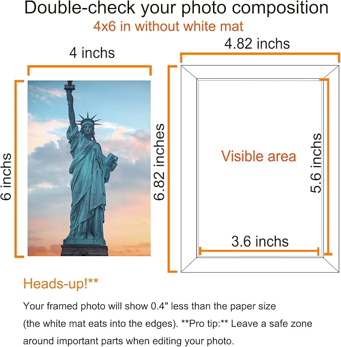 SESEAT 4x6 Picture Frame Set of 10, Wall and Tabletop Display, Mix Multi Color