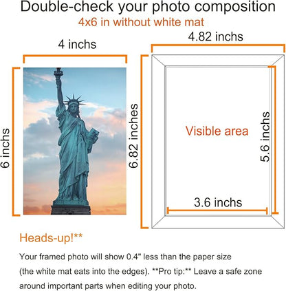 SESEAT 4x6 Picture Frame Set of 10, Wall and Tabletop Display, Mix Multi Color