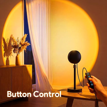 Bavcieu Sunset Lamp Projector Led Lights with APP, Push Button Control Night Light RGB Lights Sun Light Sunrise Lamp 360° Rotation Mood Lighting Home/Room Decor Gifts for Women,Desktop Multicolor