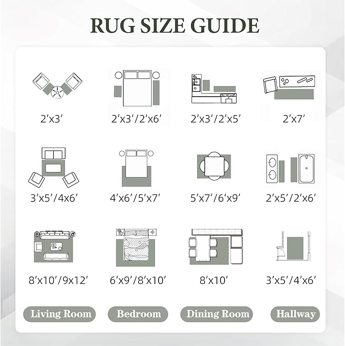 Area Rug Living Room Rugs 8x10 - Large Soft Boho Geometric Rug, Non-Slip Foldable Washable Rugs Non Shedding Morden Indoor Floor Carpet for Living Room Bedroom Office Dining Room(Brown Green,8'x10')