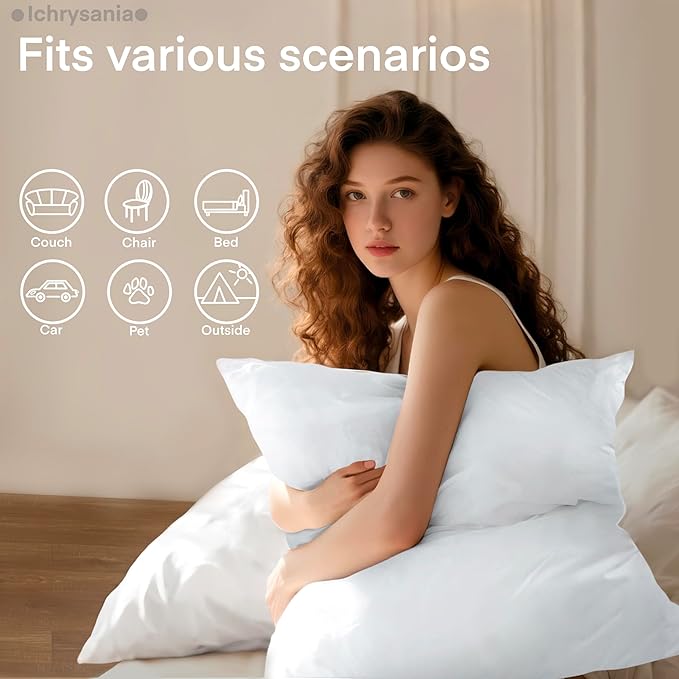 Down and Feather Euro Pillows Set of 1, Square Decorative Throw Pillows for Couch, Sofa, Chair, Bed,or Floor Cushions 28x28 (Inch, 28, 28x28)