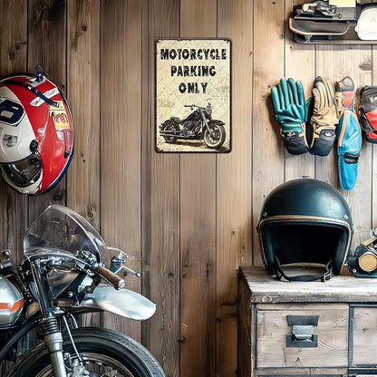 Motorcycles Metal Tin Sign The Day I Stop Riding Will Be Tin Poster Motorcycles Wall Decor Home Garage Accessories Office Man Cave Bedroom Decor 12x8 Inch