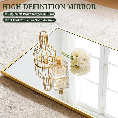 Mirror Full Length 64"x21" Full Body Floor Mirror with Stand, Shatterproof Glass, Aluminum Alloy Frame, Free Standing Wall Mounted or Leaning Rectangle Mirrors for Bedroom Living Room Entryway