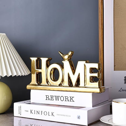 XMGZQ Love Sign Decoration,Gold Love Signs for Home Decor Statue,Gold Bird Sculpture Personalized Love Decor,Gold Style Figurine Decorative Ornaments for Living Room,Bedroom,Desktop (2 Pcs, Gold)