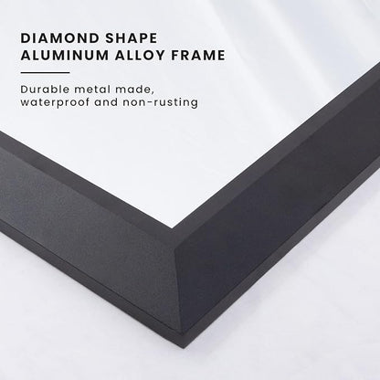 Amorho Bathroom Mirror Black, 72X32 Inch Thick Metal Framed Wall Mirrors for Over 2 Sinks, Bedroom, Living Room, Entryway, Large Rectangle Wall-Mounted Mirrors.