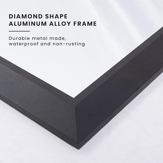 Amorho Bathroom Mirror Black, 72X32 Inch Thick Metal Framed Wall Mirrors for Over 2 Sinks, Bedroom, Living Room, Entryway, Large Rectangle Wall-Mounted Mirrors.