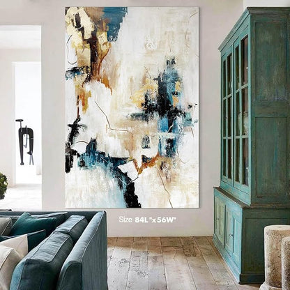 Office Wall Art Bedroom Abstract Canvas Art Wall Decor Living Room Yellow Pictures for Bedroom Beige Framed Artwork for Walls Home Decorations