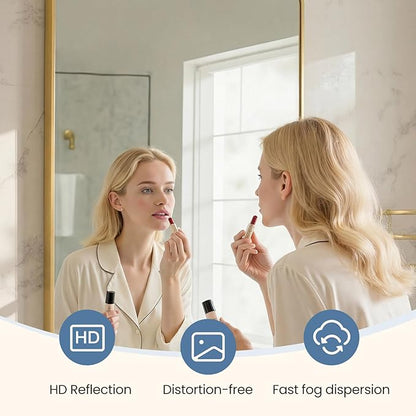 OLIXIS Bathroom Mirror for Over Sink, 36x24 Inch Wall Mount Mirror with Rounded Rectangle and Matte Metal Framed, Modern Wall Vanity Mirror for Home Decor, Living Room, Bedroom, Gold