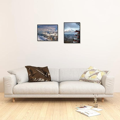 Golden State Art, Gallery Wall Frame Set of 6 - Black 11x14 Aluminum Photo Frames with Mat for 8x10 Pictures - 11 x 14 inch Metal Frame with Real Glass Cover - Elegant Home or Office Decor