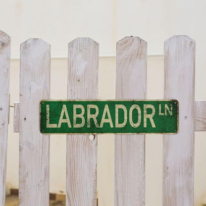 Vintage Signs Labrador Ln Sign Street Sign Retro Metal Sign for Home Bar Coffee Garden Indoor Ourdoor Decor,Aluminium 4x16 Inch