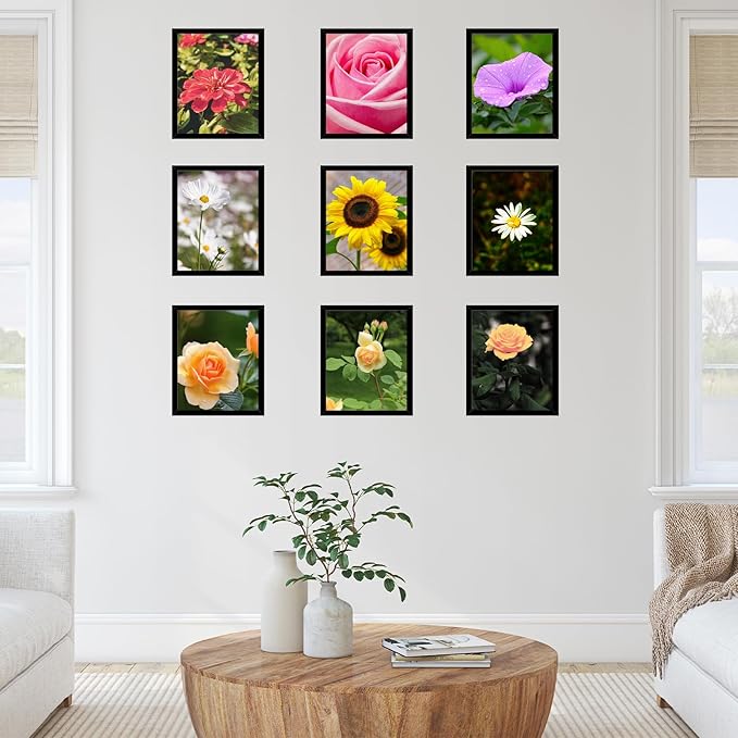 JCJMY 12 Packs 4x5 Picture Frames, Lightweight 4 by 5 Frames Bulk Set of 12 Collage Wall Decor Photo Frames Set for Wall and Tabletop, Black