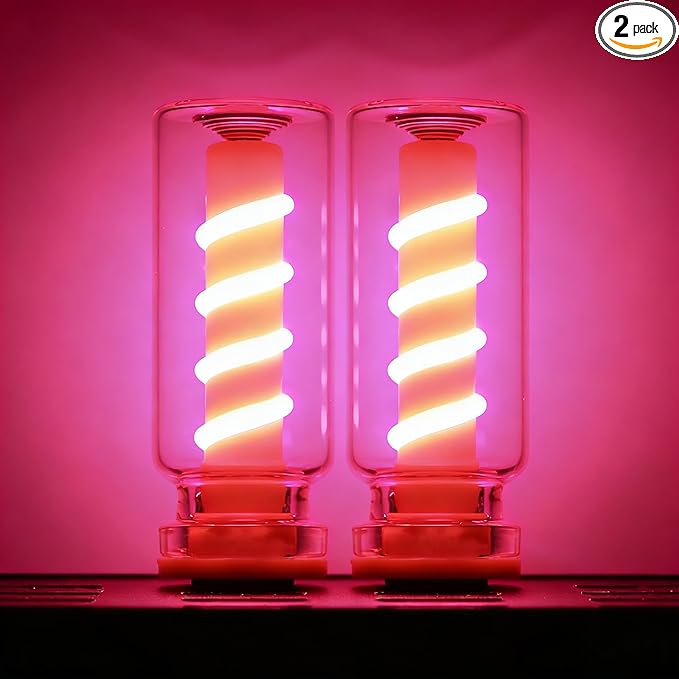 2PCS Touch Control Retro USB Night Light Dimmable Led Mood Lamp Plug in USB Mini LED Bulbs Small Ambient Lighting for Car, Camping, Gift, Party, Holiday Decoration, Bedroom, Desktop (2, Pink)