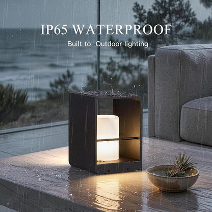 Solar Lanterns Outdoor Waterproof, Led Corner Floor Lamp Dimmable, Smart Outdoor Lantern, Remote Control Floor Lamp Modern Design, Patio Lantern with Warm White Lights for Table Porch Garden Yard